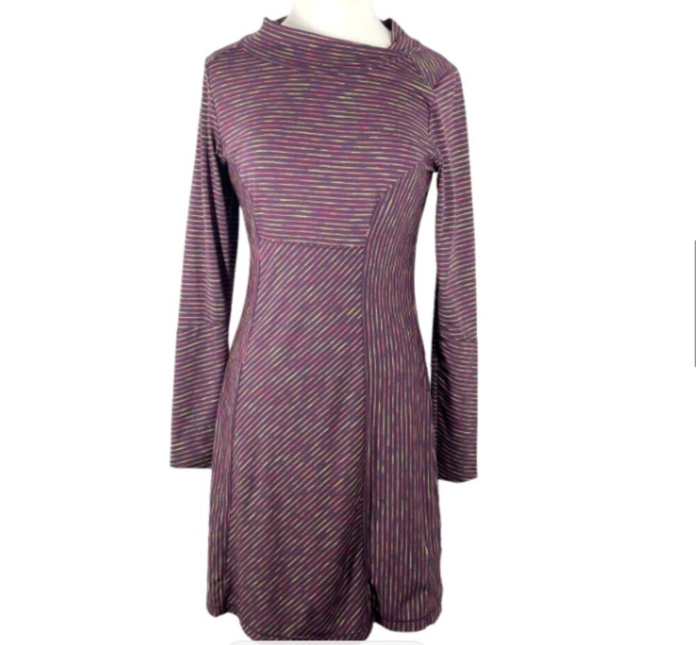 Prana Scramble Mock Neck Long Sleeve Athletic Dress Size XS